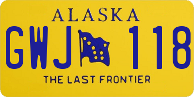 AK license plate GWJ118