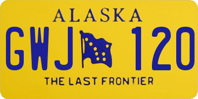 AK license plate GWJ120