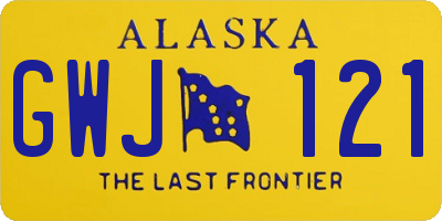 AK license plate GWJ121