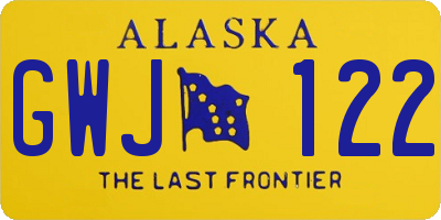 AK license plate GWJ122