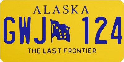 AK license plate GWJ124