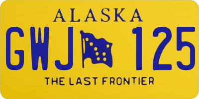 AK license plate GWJ125