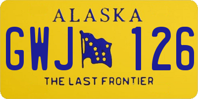 AK license plate GWJ126