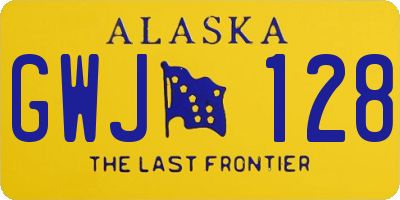 AK license plate GWJ128