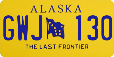 AK license plate GWJ130