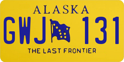 AK license plate GWJ131