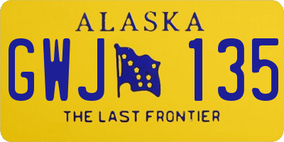 AK license plate GWJ135