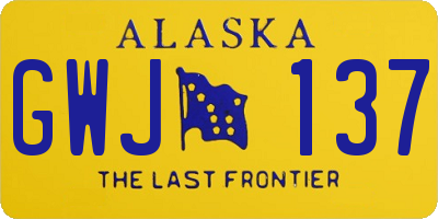 AK license plate GWJ137