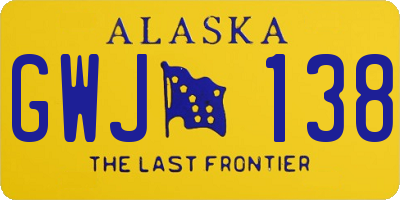 AK license plate GWJ138