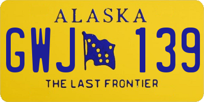 AK license plate GWJ139