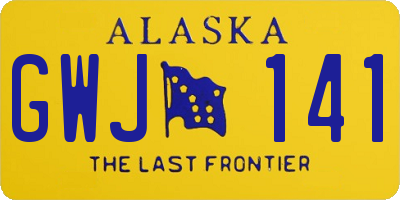 AK license plate GWJ141