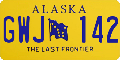 AK license plate GWJ142