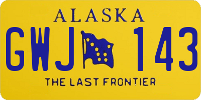 AK license plate GWJ143