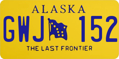 AK license plate GWJ152