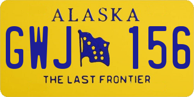 AK license plate GWJ156