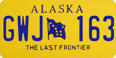 AK license plate GWJ163