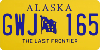 AK license plate GWJ165