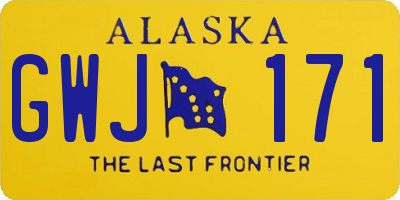 AK license plate GWJ171