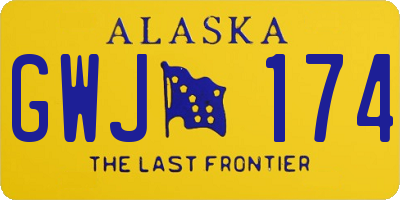 AK license plate GWJ174