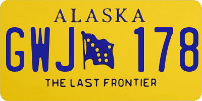 AK license plate GWJ178