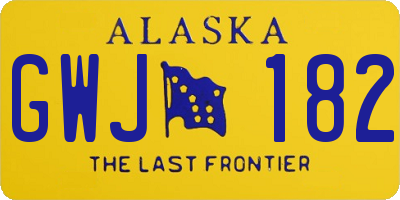 AK license plate GWJ182