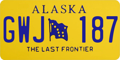 AK license plate GWJ187