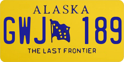 AK license plate GWJ189