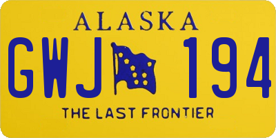 AK license plate GWJ194