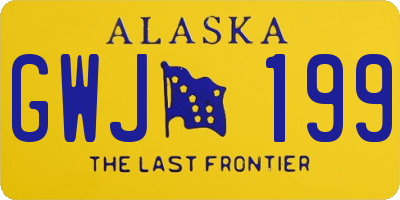 AK license plate GWJ199