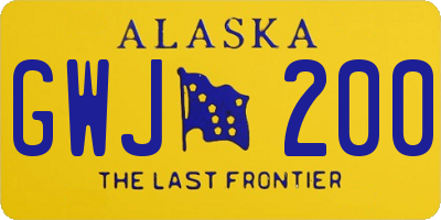 AK license plate GWJ200