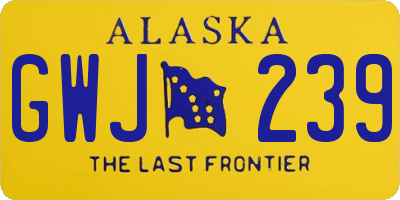 AK license plate GWJ239