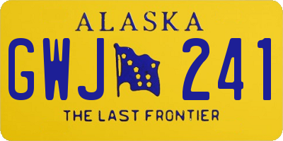 AK license plate GWJ241