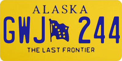 AK license plate GWJ244