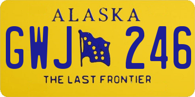 AK license plate GWJ246