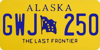 AK license plate GWJ250