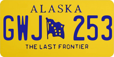 AK license plate GWJ253