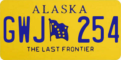 AK license plate GWJ254