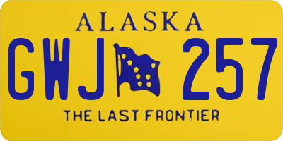 AK license plate GWJ257
