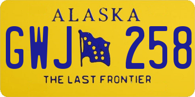 AK license plate GWJ258