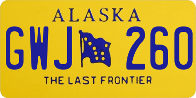 AK license plate GWJ260