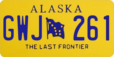 AK license plate GWJ261