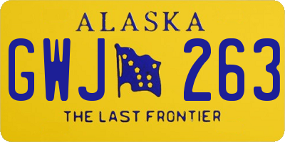 AK license plate GWJ263