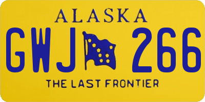 AK license plate GWJ266