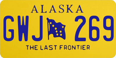 AK license plate GWJ269