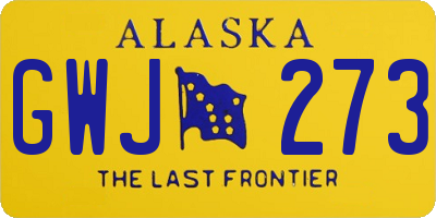 AK license plate GWJ273