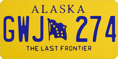 AK license plate GWJ274