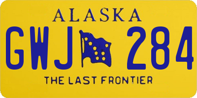 AK license plate GWJ284