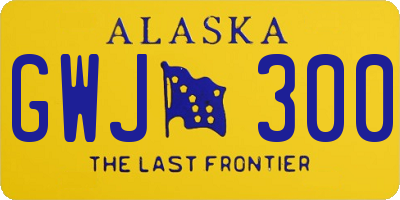 AK license plate GWJ300