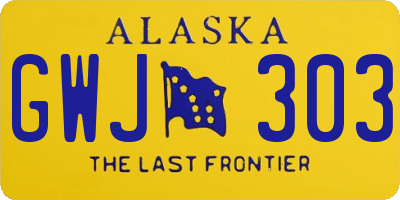 AK license plate GWJ303
