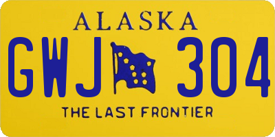 AK license plate GWJ304